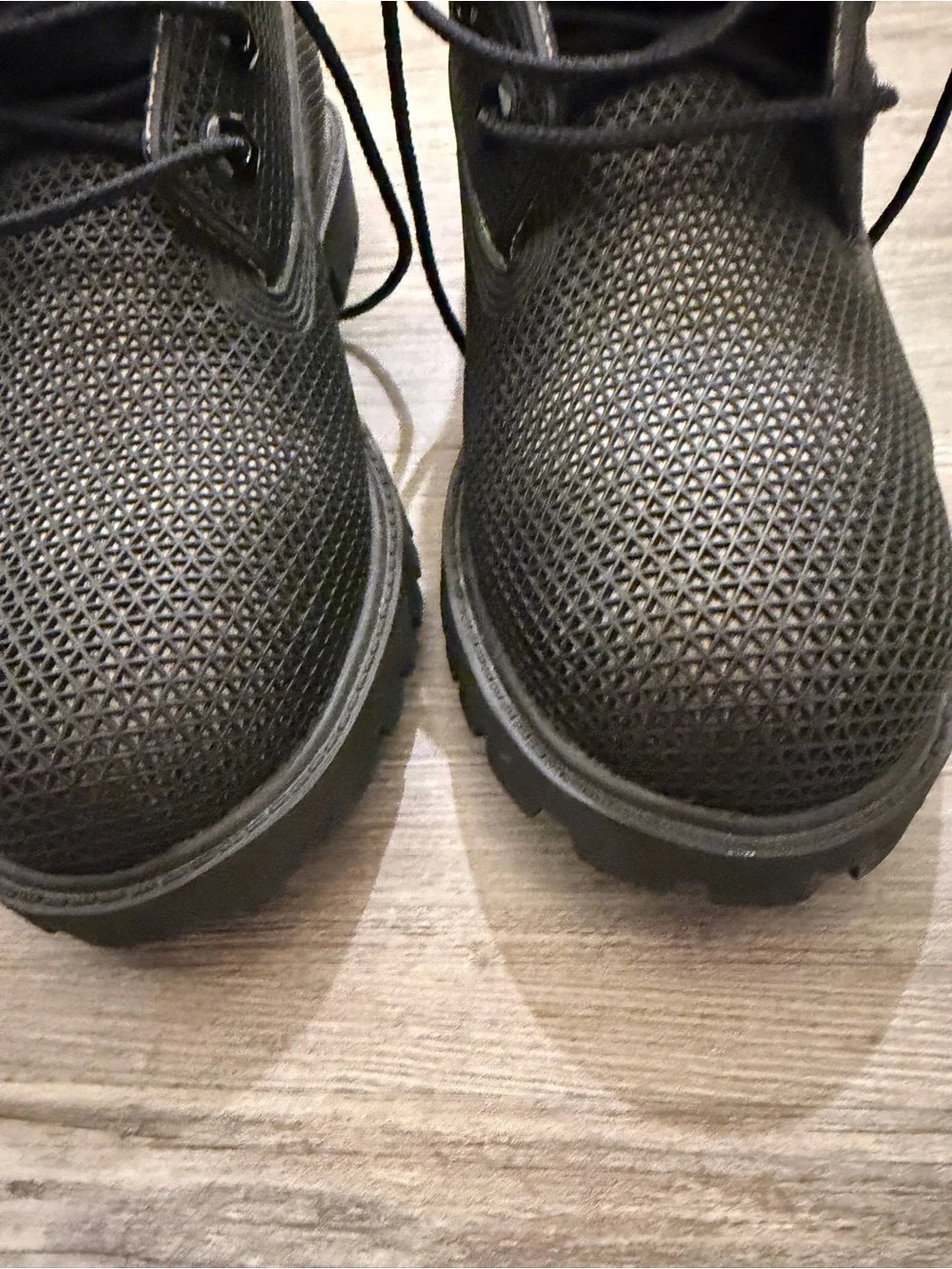 Timberland All-Black Textured Leather Work Boots